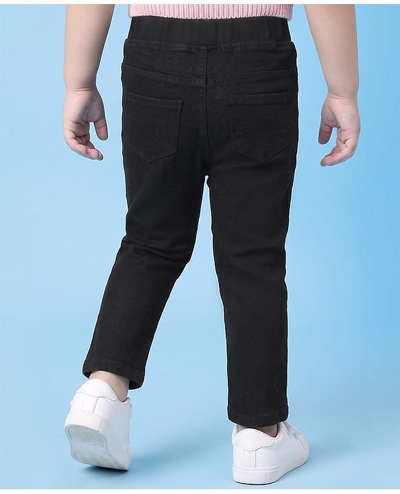 Babyhug Denim Full Length Skinny Fit Jeggings With Stretch - Light Blue