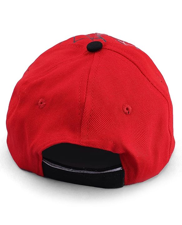 Pine Kids Marvel Cotton Woven Spiderman Graphics  Summer Cap Red - Diameter 16 cm