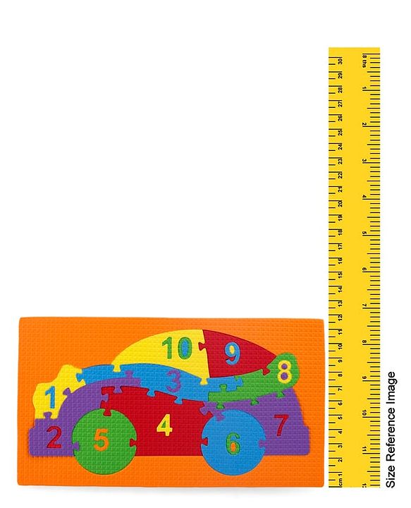 Babyhug Early Learning Educational Foam Number Puzzle Set - Car & Engine Theme| Pack of 2| Colourful Number Recognition Puzzle| Preschool Learning Toy| Fine Motor Skills & Brain Development