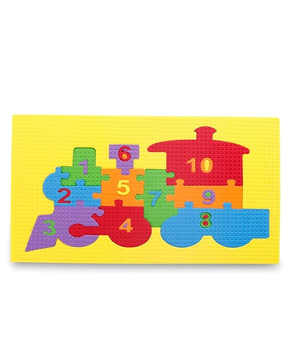 Babyhug Early Learning Educational Foam Number Puzzle Set - Car & Engine Theme| Pack of 2| Colourful Number Recognition Puzzle| Preschool Learning Toy| Fine Motor Skills & Brain Development