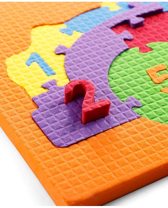 Babyhug Early Learning Educational Foam Number Puzzle Set - Car & Engine Theme| Pack of 2| Colourful Number Recognition Puzzle| Preschool Learning Toy| Fine Motor Skills & Brain Development