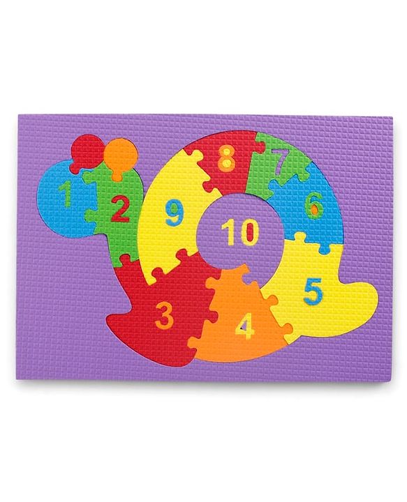 Babyhug Early Learning Educational Foam Number Puzzle Set - Car & Engine Theme| Pack of 2| Colourful Number Recognition Puzzle| Preschool Learning Toy| Fine Motor Skills & Brain Development
