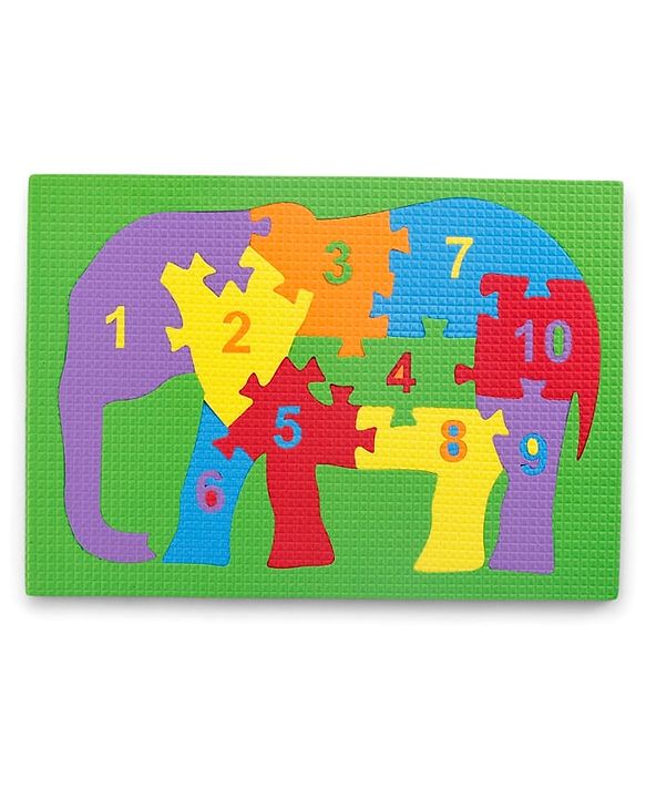 Babyhug Early Learning Educational Foam Number Puzzle Set - Car & Engine Theme| Pack of 2| Colourful Number Recognition Puzzle| Preschool Learning Toy| Fine Motor Skills & Brain Development