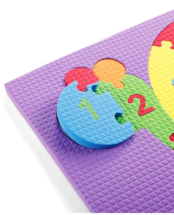 Babyhug Early Learning Educational Foam Number Puzzle Set - Car & Engine Theme| Pack of 2| Colourful Number Recognition Puzzle| Preschool Learning Toy| Fine Motor Skills & Brain Development