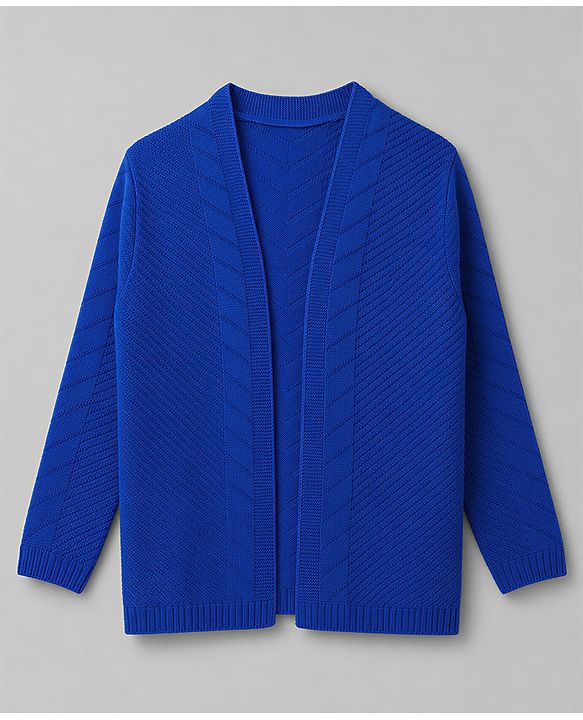 Pine Kids Knit Full Sleeves Sweater Set with Tee - Navy Blue