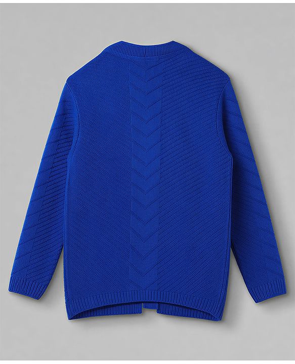 Pine Kids Knit Full Sleeves Sweater Set with Tee - Navy Blue