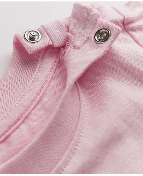 Babyhug 100% Cotton Knit Half Sleeves T-Shirt & Pyjama Night Suit With Cat & Polka Dot Print - Pink