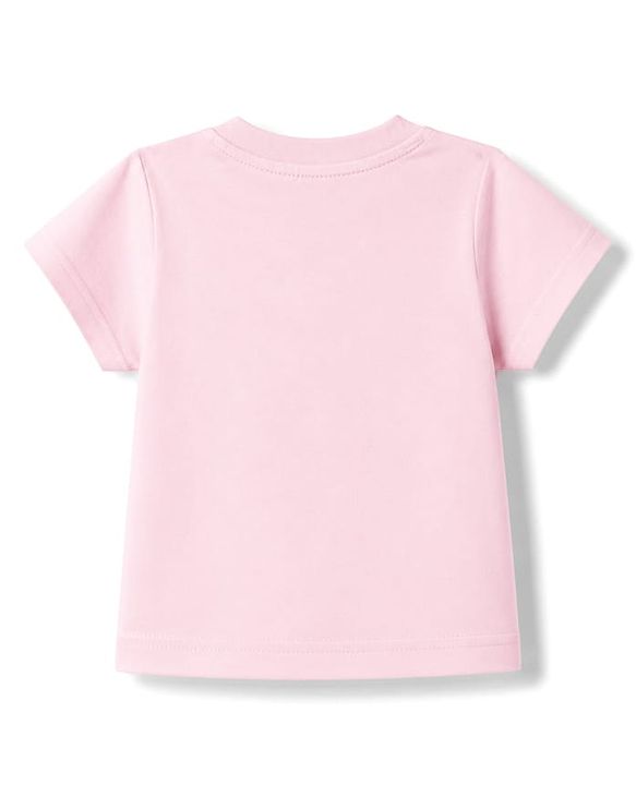 Babyhug 100% Cotton Knit Half Sleeves T-Shirt & Pyjama Night Suit With Cat & Polka Dot Print - Pink