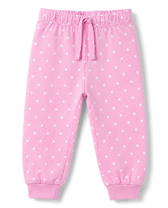 Babyhug 100% Cotton Knit Half Sleeves T-Shirt & Pyjama Night Suit With Cat & Polka Dot Print - Pink
