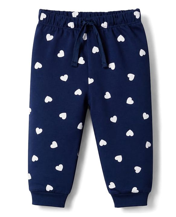 Babyhug 100% Cotton Knit Half Sleeves T-Shirt & Pyjama Night Suit With Cat & Heart Print - Navy