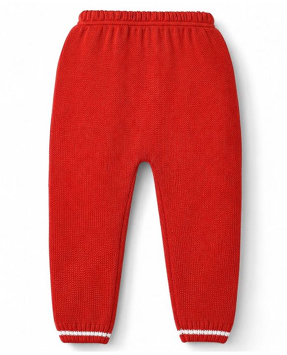Babyhug Cable Knit Full Sleeves Sweater Set - Red