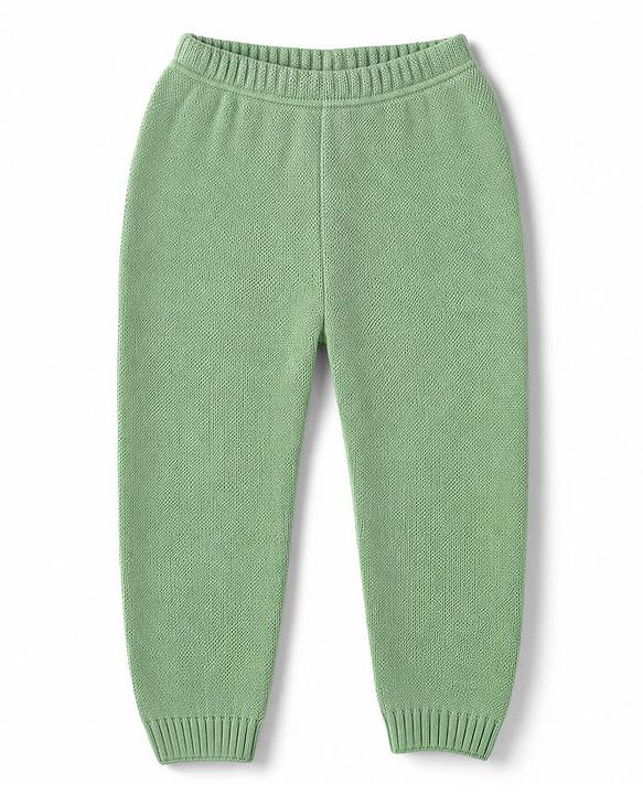 Babyhug Cable Knit Full Sleeves Sweater Set - Green