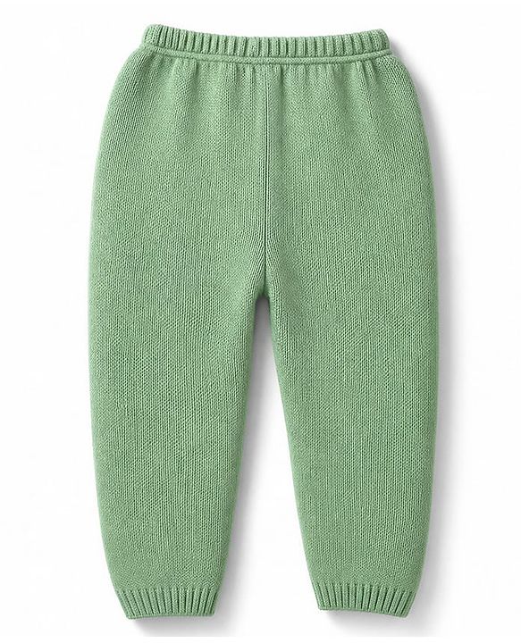 Babyhug Cable Knit Full Sleeves Sweater Set - Green