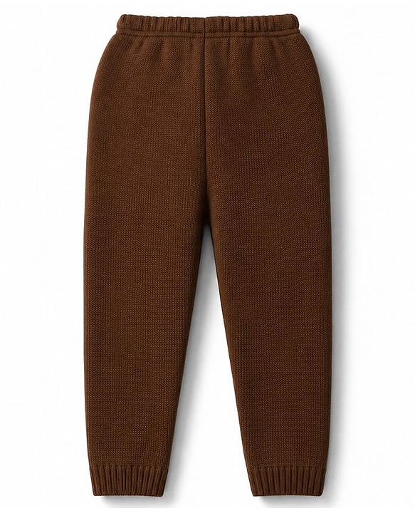Babyhug Cable Knit Full Sleeves Sweater Set - Brown