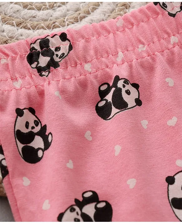Buy zuniors SSC Cotton Knit Panda Printed Capris - Coral Pink for