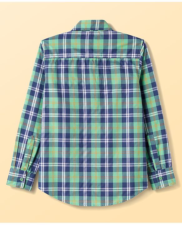 Pine Kids Cotton Woven Checks Shirt Roll Up Sleeves Multi Color 4-5 Years