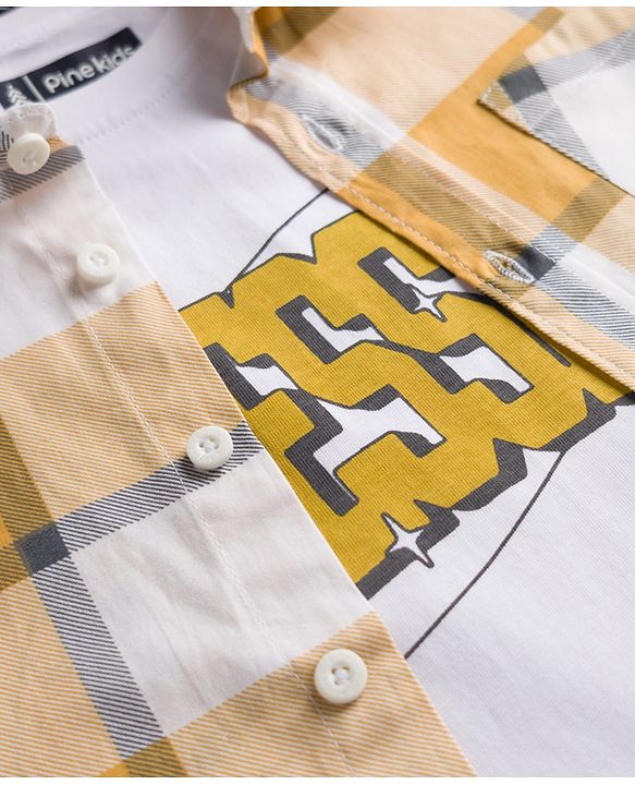 Pine Kids Cotton Woven Checks Shirt Half Sleeves Multi Color 4-5 Years