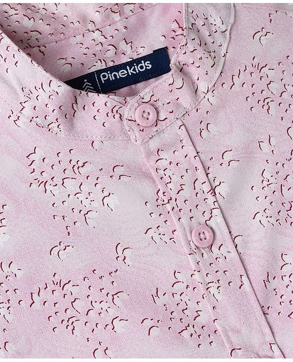 Pine Kids 100% Cotton Woven Full Sleeves Abstract Printed Shirt - Multicolor