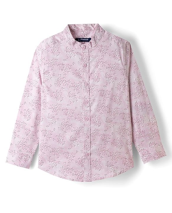 Pine Kids 100% Cotton Woven Full Sleeves Abstract Printed Shirt - Multicolor