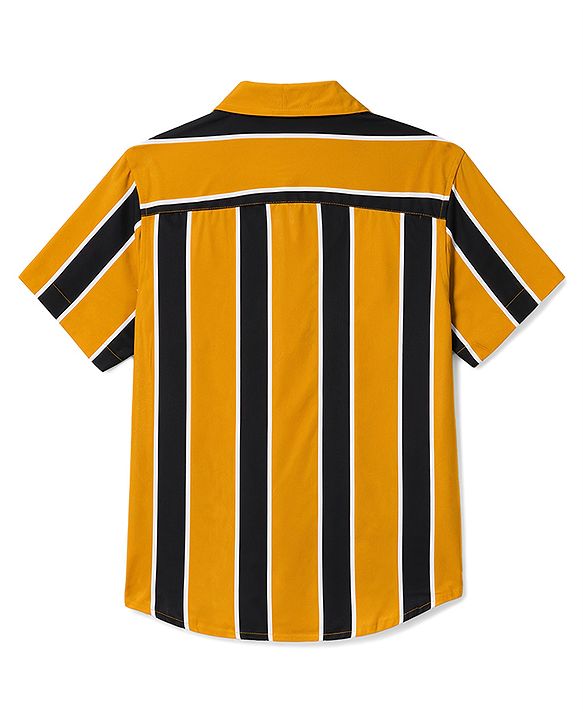 Pine Kids Cotton Woven Striped Shirt Half Sleeves Multi Color 4-5 Years