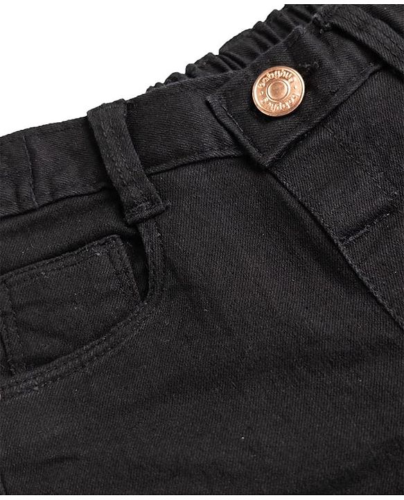 Babyhug Denim Full Length Skinny Fit Washed Jeans With Stretch - Dark Blue