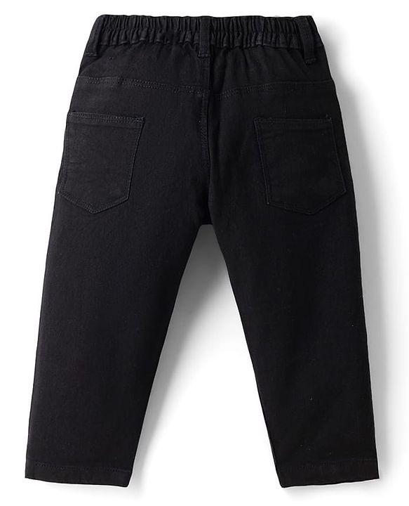 Babyhug Denim Full Length Skinny Fit Washed Jeans With Stretch - Dark Blue