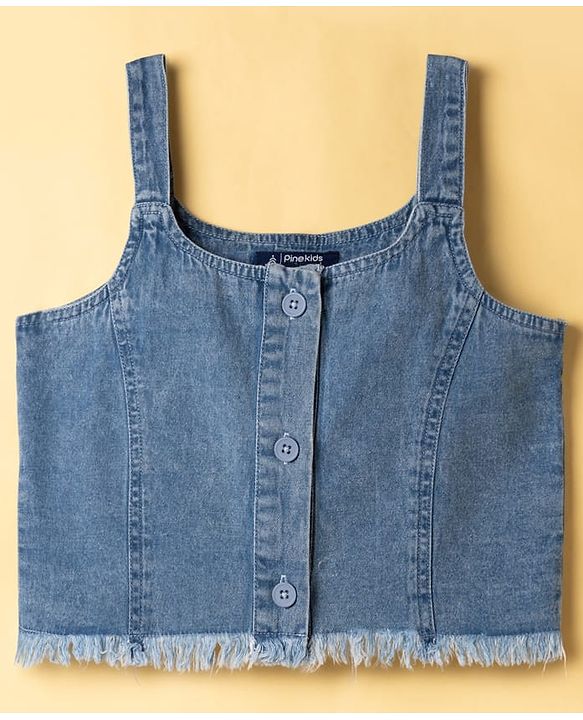 Pine Kids Cotton Knit Full Sleeves Shirt & Jeans Set with Jacket - Blue