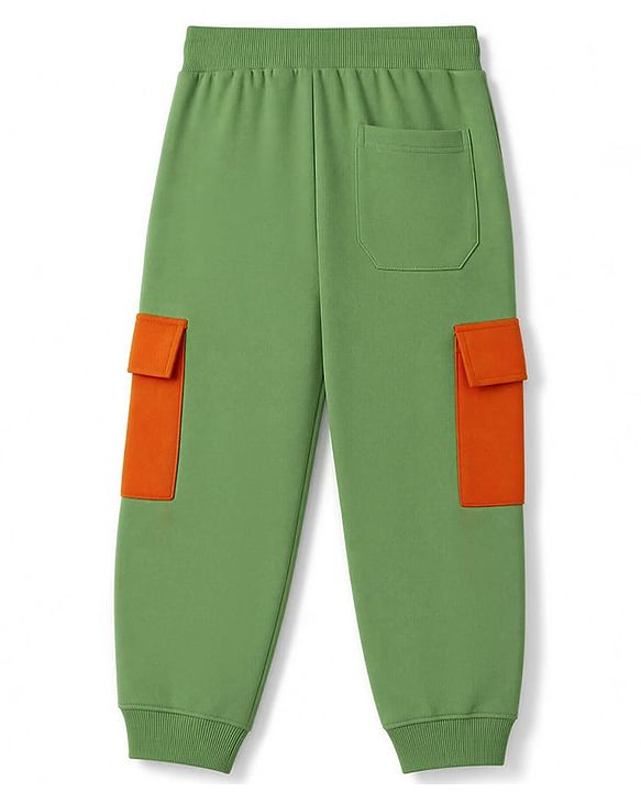 Pine Kids Looper Knit Half Sleeves Hooded T-Shirt & Lounge Pant Set - Green