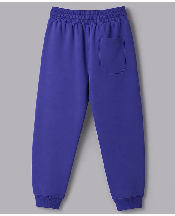 Pine Kids Looper Knit Half Sleeves Cool Vibe Printed Hooded Sweatshirt & Jogger set - Royal Blue