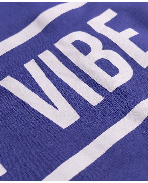 Pine Kids Looper Knit Half Sleeves Cool Vibe Printed Hooded Sweatshirt & Jogger set - Royal Blue