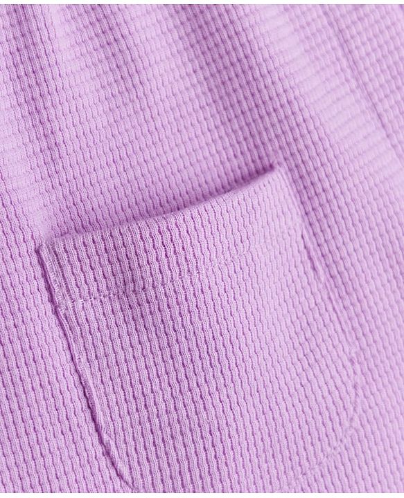 Babyhug 100% Cotton Knit Full Sleeves Co-Ords Top & Pyjama Night Suit with Pockets - Lavender