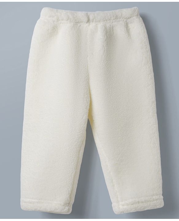 Babyhug Fur Woven Full Sleeves Hooded Winter Wear Suit Teddy Patch - White