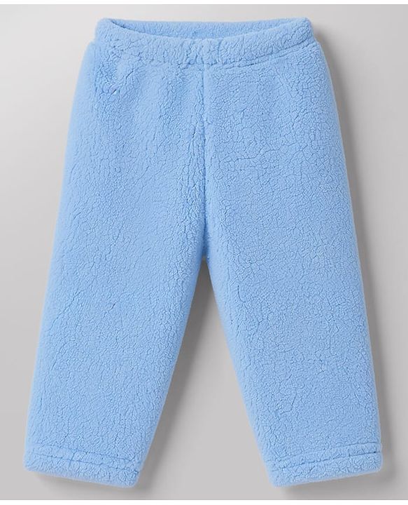 Babyhug Fur Woven Full Sleeves Hooded Winter Wear Suit Teddy Patch - Blue