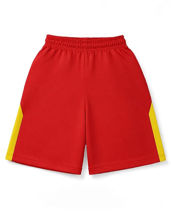 Pine Active Knit Half Raglan Sleeves T-Shirt with Shorts Football Set - Red