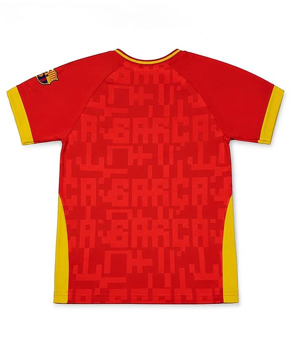 Pine Active Knit Half Raglan Sleeves T-Shirt with Shorts Football Set - Red