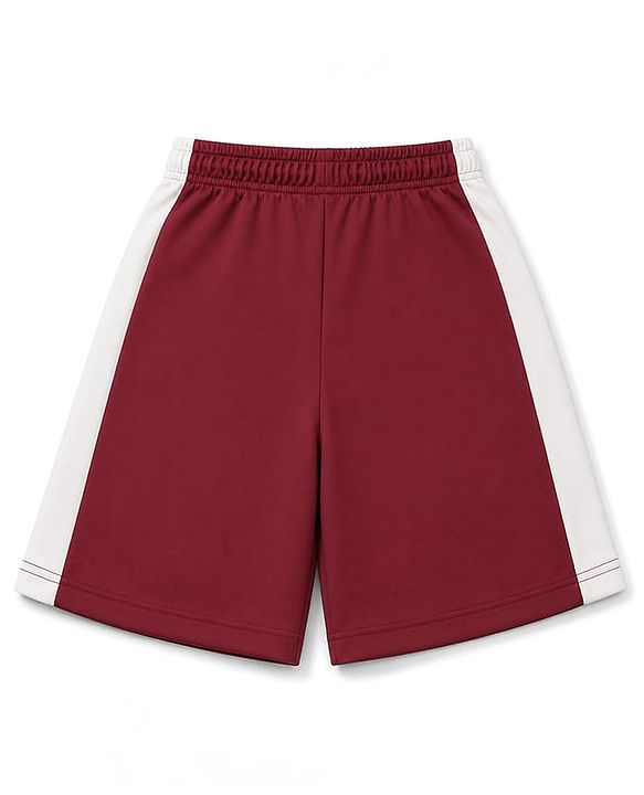 Pine Active Knit Half Raglan Sleeves FC Barcelona Printed T-Shirt with Shorts Football Set - Maroon & White