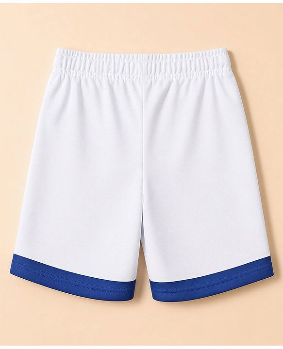 Pine Active Knit Half Raglan Sleeves Striped & Text Printed T-Shirt & Shorts Football Set - Blue