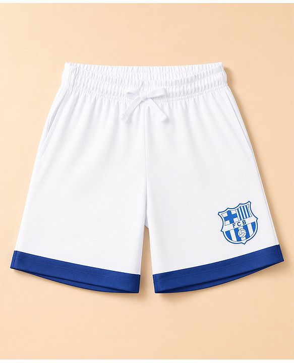 Pine Active Knit Half Raglan Sleeves Striped & Text Printed T-Shirt & Shorts Football Set - Blue
