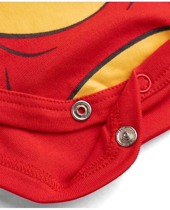 Babyhug Disney 100% Cotton Knit Full Sleeves Onesies & Bootie Leggings With Stripes & Winnie The Pooh Graphic - Multicolor