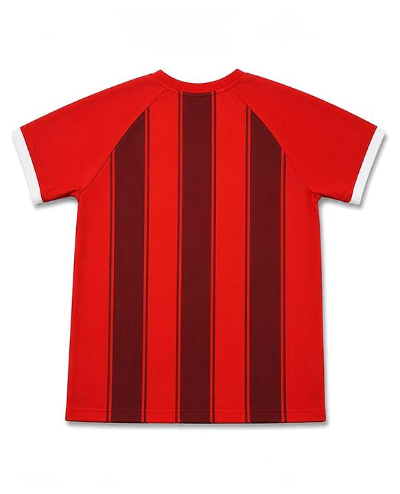 Pine Active Knit Half Raglan Sleeves Real Madrid Printed T-Shirt with Shorts Football Set - Red