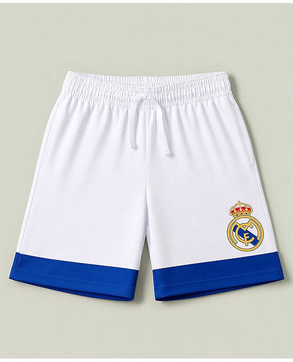 Pine Active Knit Half Sleeves Realmadrid Polo Tee with Shorts Football Set  -Light Blue