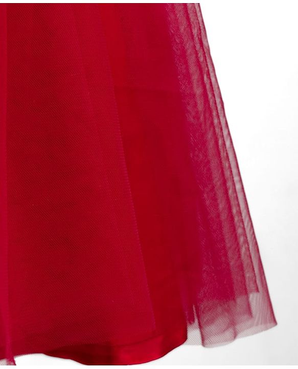 Pine Kids Mesh Woven Sleeveless Party Dress With Sequin Detailing - Dark Pink