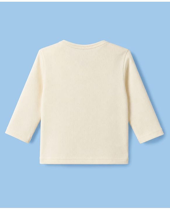 Babyhug 100% Cotton Knit Full Sleeves Front Open Jhablas Pack of 3 - White