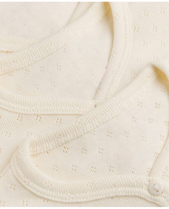 Babyhug 100% Cotton Knit Full Sleeves Front Open Jhablas Pack of 3 - White