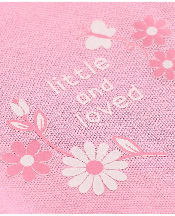 Babyhug 100% Cotton Interlock Knit Front Open Striped Jhablas With Floral & Polka Dot Print Pack of 3 - Light Blue, White & Pink