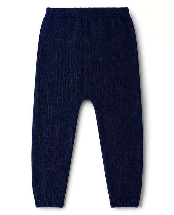 Babyhug Sweater Knit Full Sleeves Sweater Set with Stripes - Blue