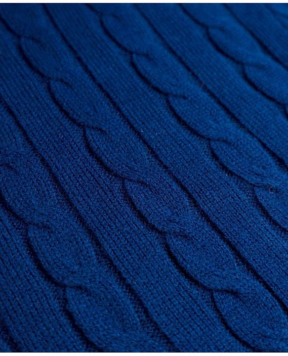 Babyhug Knit Full Sleeves Sweater Set With Cable Knit - Navy Blue
