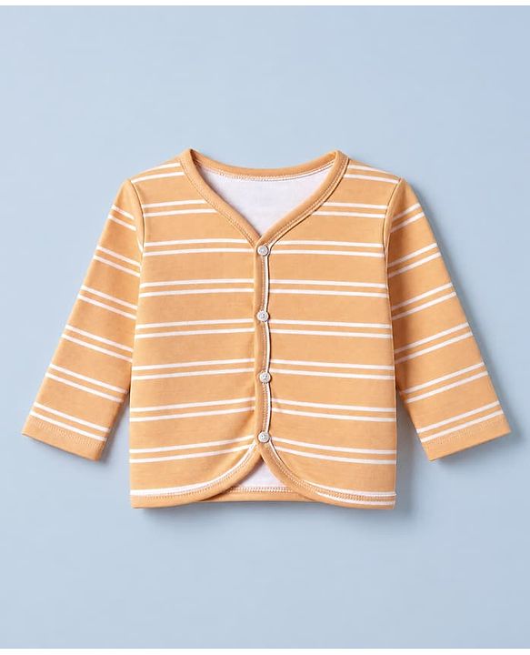 Babyhug 100% Cotton Interlock Knit Full Sleeves Jhablas With Animal Print Pack of 3 - White Olive Green & Orange