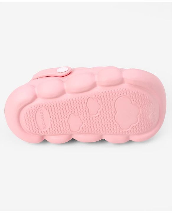Cute Walk by Babyhug Back Strap Closure Clogs With Butterfly Applique in Pink