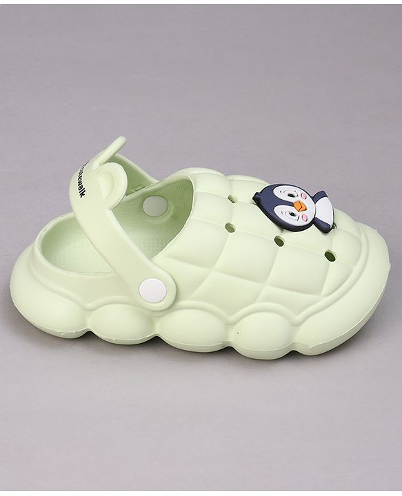 Cute Walk by Babyhug Clogs with Backstrap & Penguin Applique - Green